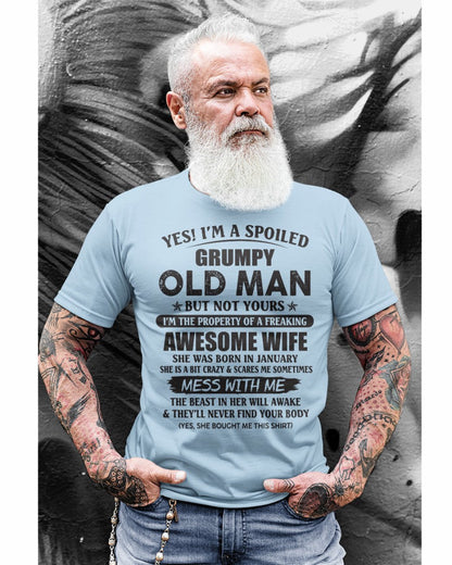 Awesome wife January - Perfect gift for your husband - KATE01 (SKU96-68-01)
