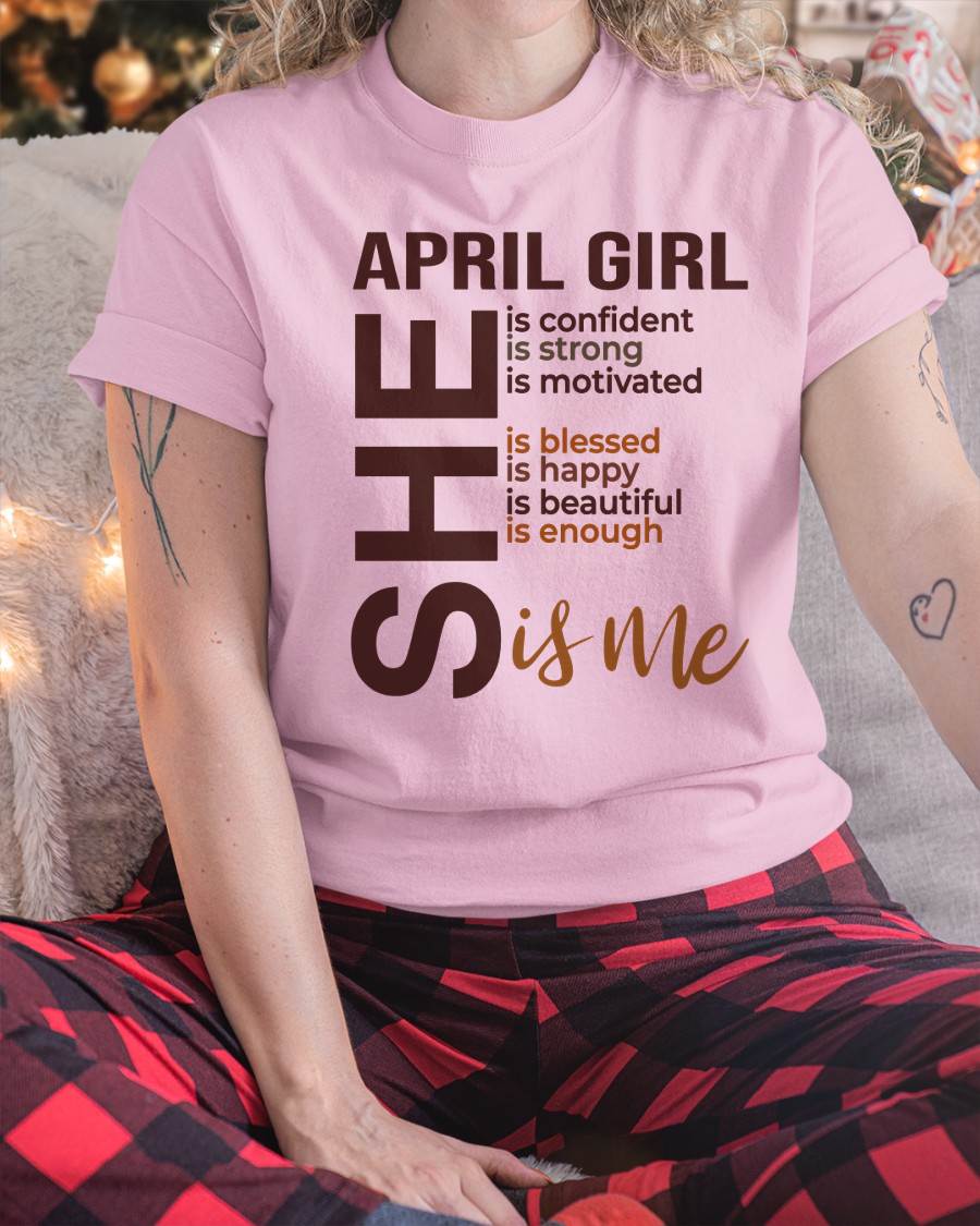 T-SHIRT - APRIL GIRL - FOR WOMEN - SHE IS ME -NIKI04 (SKU2605-04-04)