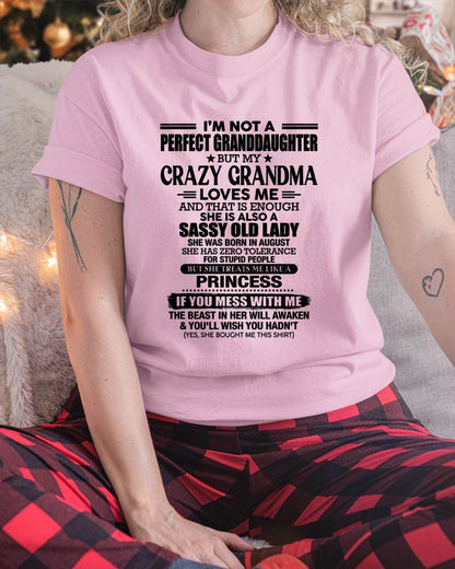AUGUST - I AM NOT A PERFECT GRANDDAUGHTER  - GIFT FROM GRANDMA -NIKI08 - (SKU2607-189-08)