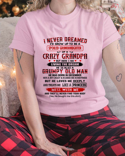 DECEMBER- SPOILED GRANDDAUGHTER OF A CRAZY GRANDPA  - GIFT FROM GRANDPA -NIKI12 - (SKU2608-208-12)