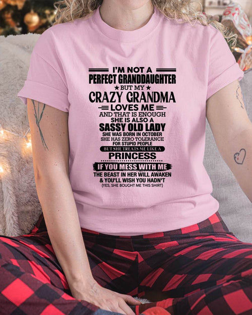 OCTOBER - I AM NOT A PERFECT GRANDDAUGHTER  - GIFT FROM GRANDMA -NIKI10 - (SKU2607-189-10)