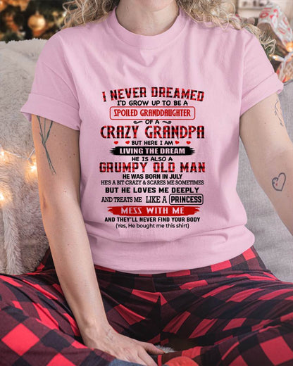 JULY - SPOILED GRANDDAUGHTER OF A CRAZY GRANDPA  - GIFT FROM GRANDPA -NIKI07 - (SKU2608-208-07)
