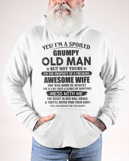 Awesome wife August - Perfect gift for your husband - KATE08 (SKU96-68-08)