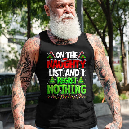 On The Naughty List and Regret Nothing Pjs Christmas Xmas Ki T-Shirt - Christmas Unisex T-Shirt/Hoodie/Sweatshirt - HNDS00