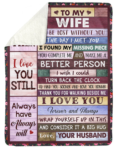 Special Gift For Your Wife Blanket - From Husband FULL (SKUB12-223)