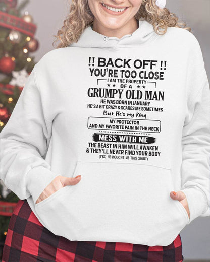 JANUARY - TO MY WIFE - BACK OFF T-SHIRT - GIFT FOR WIFE - NIKI01 (SKU10-99-01)
