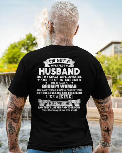 I'M NOT A PERFECT HUSBAND BUT MY CRAZY WIFE LOVE ME - GIFT FROM WIFE - NIKI00 (SKU2603-112-00)