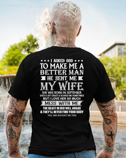 SEPTEMBER - ASKED GOD TO BE A BETTER MAN - GIFT FROM WIFE - NIKI09 (SKU10-109-09)