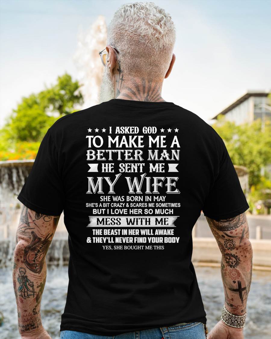 MAY - ASKED GOD TO BE A BETTER MAN - GIFT FROM WIFE - NIKI05 (SKU10-109-05)