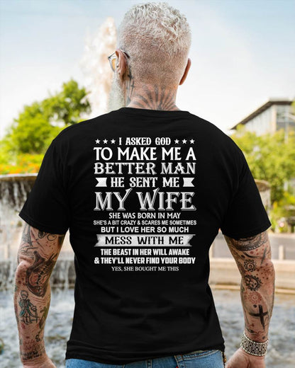 MAY - ASKED GOD TO BE A BETTER MAN - GIFT FROM WIFE - NIKI05 (SKU10-109-05)
