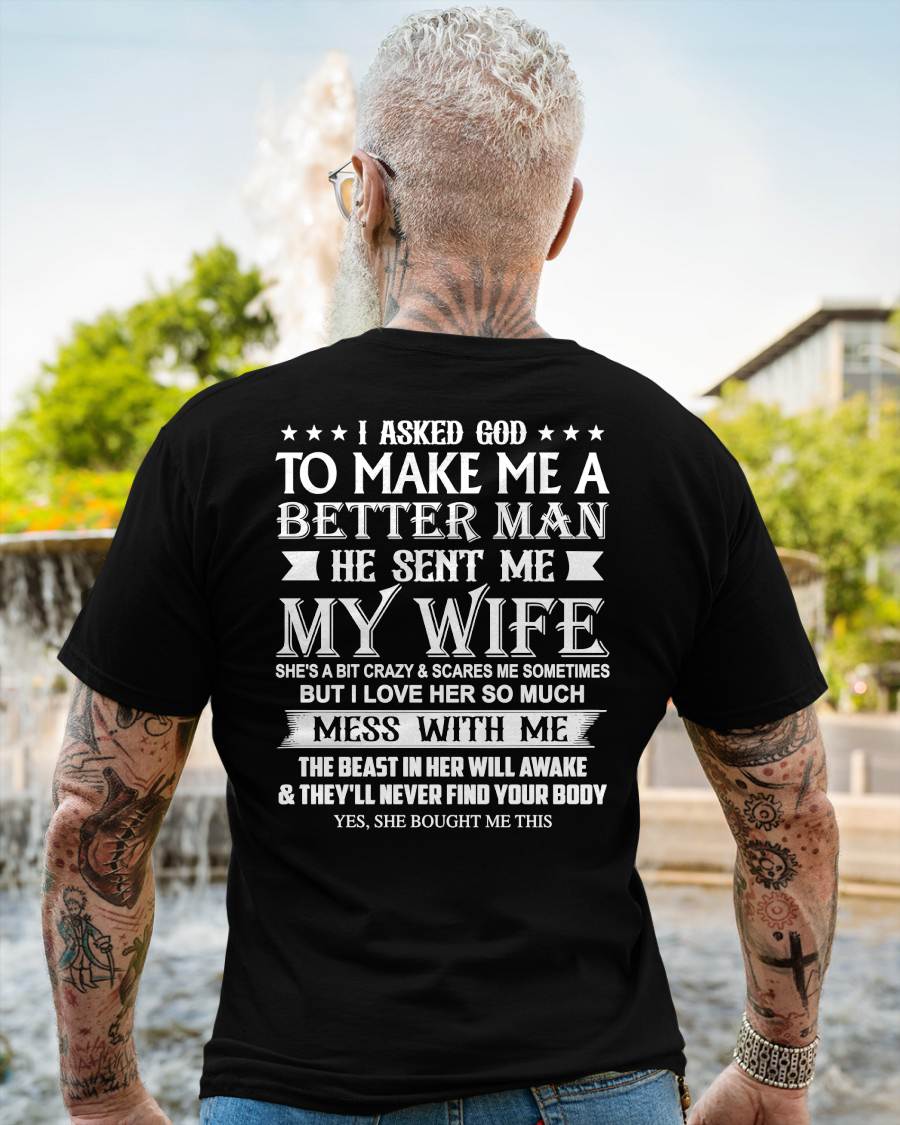 ASKED GOD TO BE A BETTER MAN - GIFT FROM WIFE - NIKI00 (SKU10-109-00)