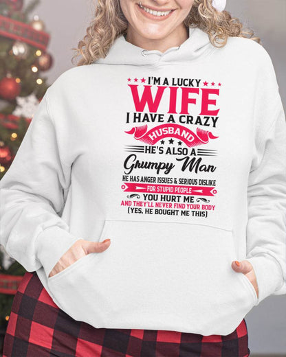 TO MY WIFE - I'M A LUCKY WIFE - GIFT FROM HUSBAND - NIKI00 (SKU10-136-00)