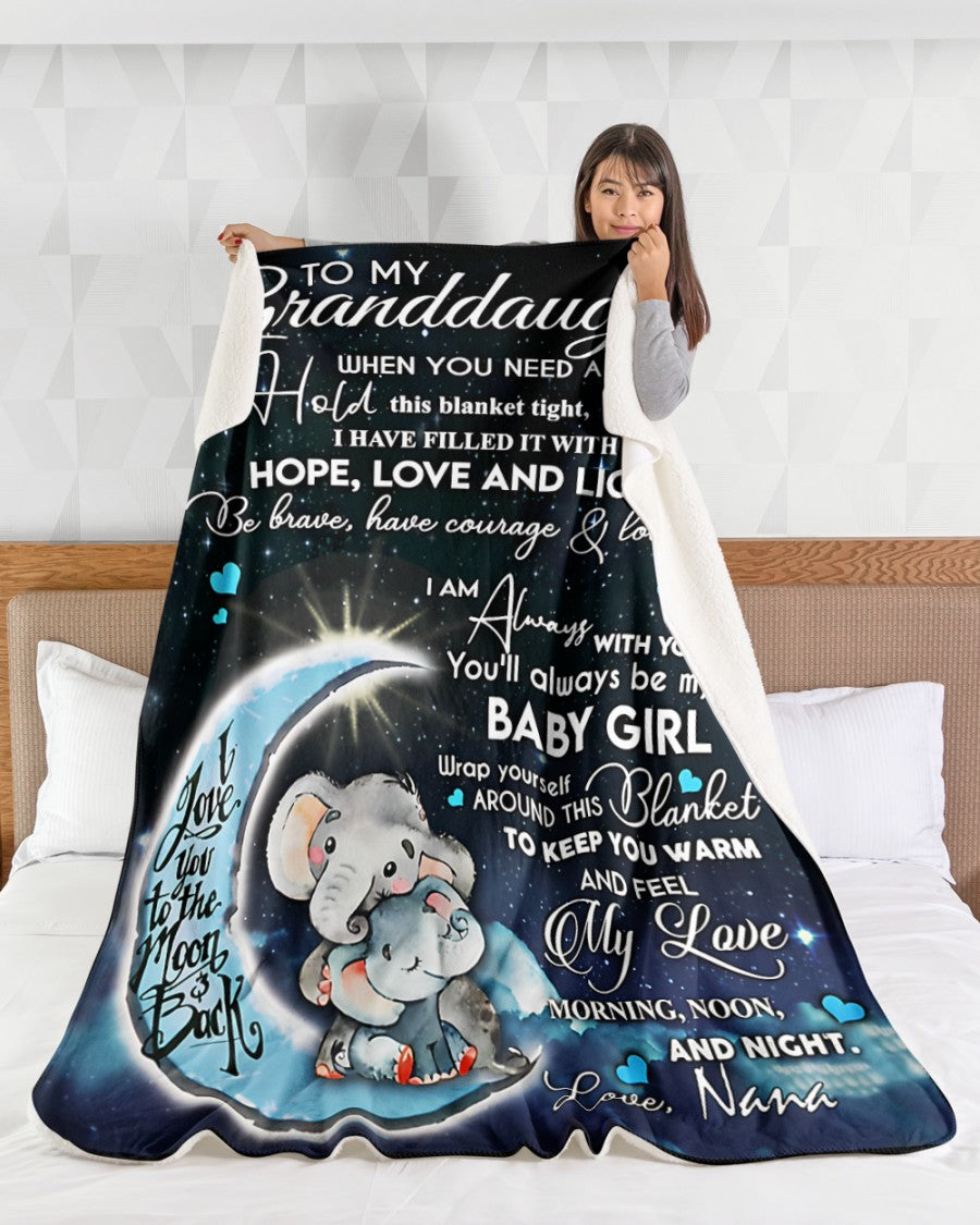 Special Gift For Your Granddaughter Blanket - From Nana (SKU-CHAU-B01)