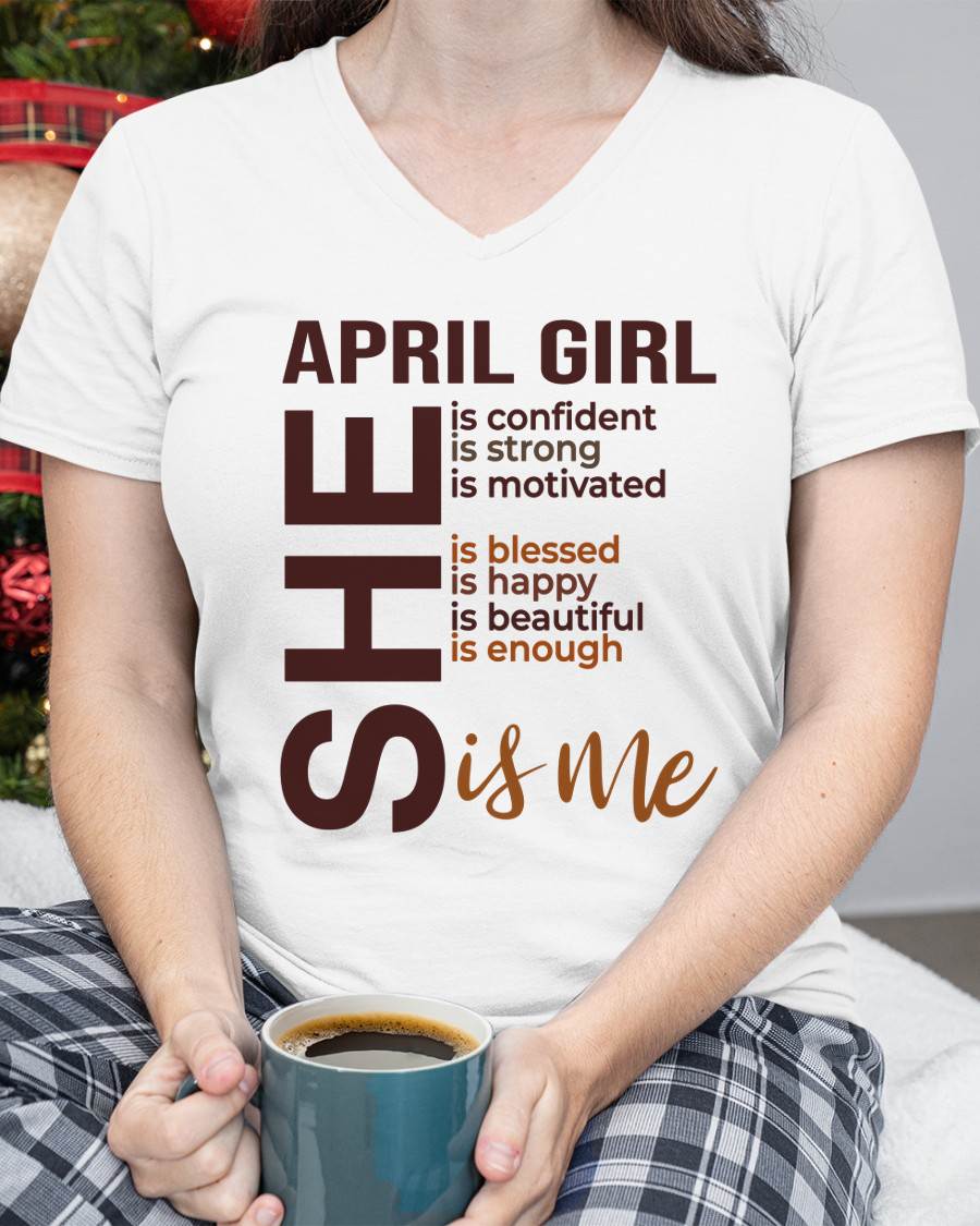 T-SHIRT - APRIL GIRL - FOR WOMEN - SHE IS ME -NIKI04 (SKU2605-04-04)