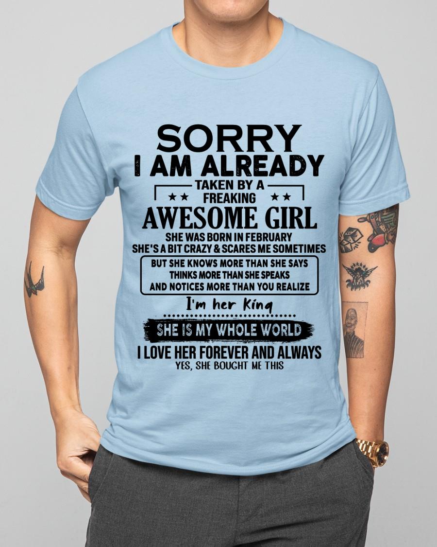 February - Awesome Girl born in February - Special gift for your boyfriend - From Wife KATE02 (SKU.AT16)