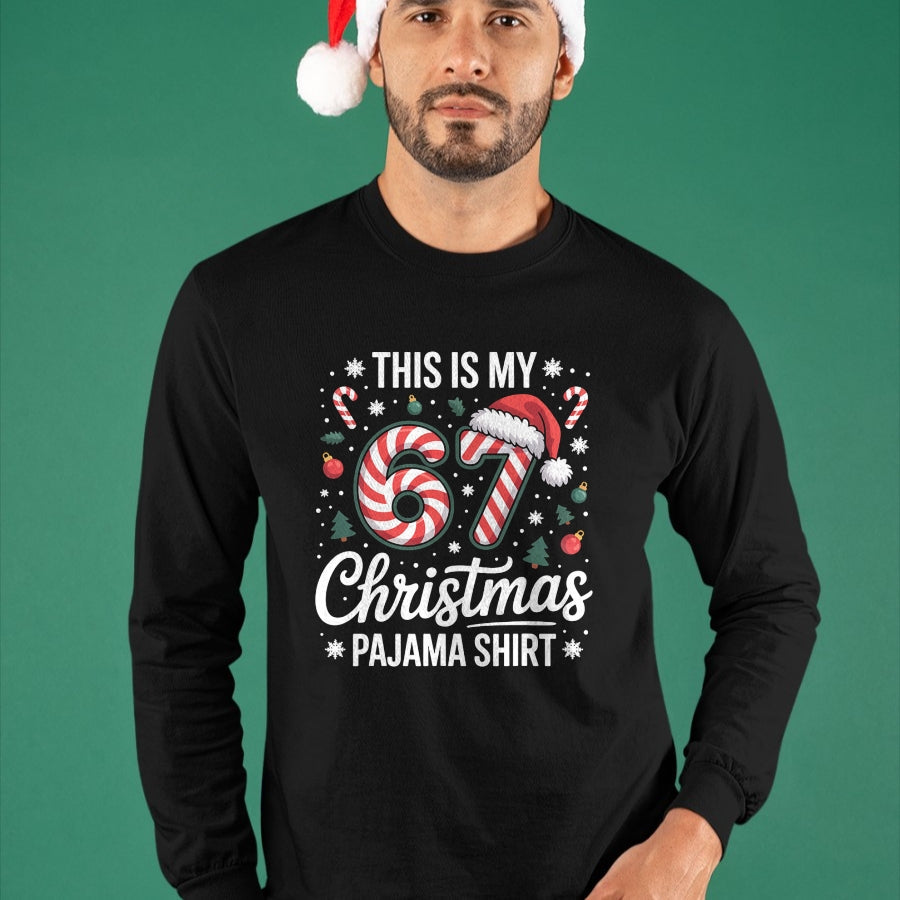 This My 67 Christmas Pajama 67 Meme Gen Alpha Boys Girls T-Shirt - Christmas Unisex T-Shirt/Hoodie/Sweatshirt - HNDS00