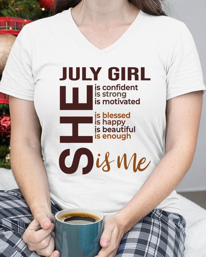T-SHIRT - JULY GIRL - FOR WOMEN - SHE IS ME -NIKI07 (SKU2605-04-07)