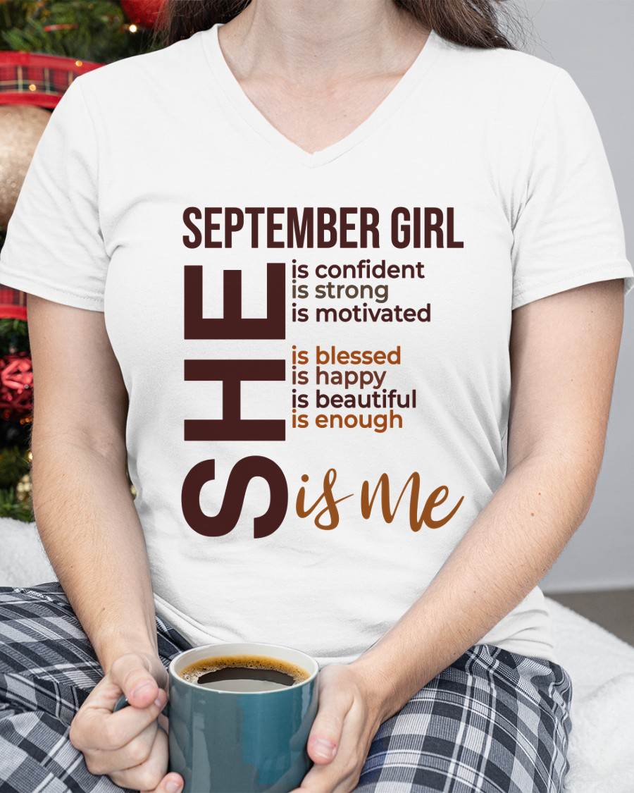 T-SHIRT - SEPTEMBER GIRL - FOR WOMEN - SHE IS ME -NIKI09 (SKU2605-04-09)