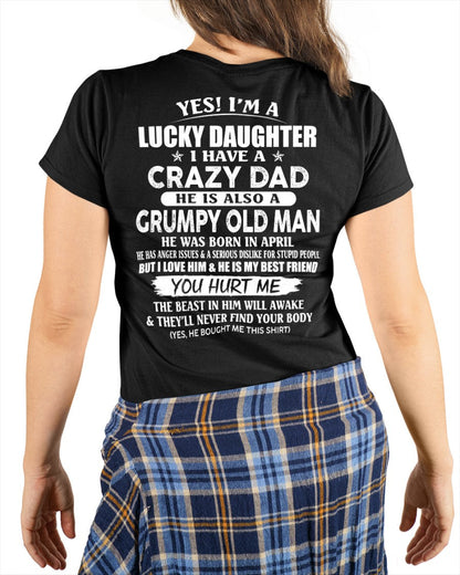 April - Awesome Grumpy Old Dad - Special gift for your daughter From Dad - KATE04 (SKU10-50-04)