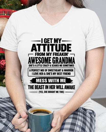 I GET MY ATTITUDE FROM MY FREAKIN’ AWESOME GRANDMA - GIFT FROM GRANDMA -NIKI00 (SKU2609-330-00)