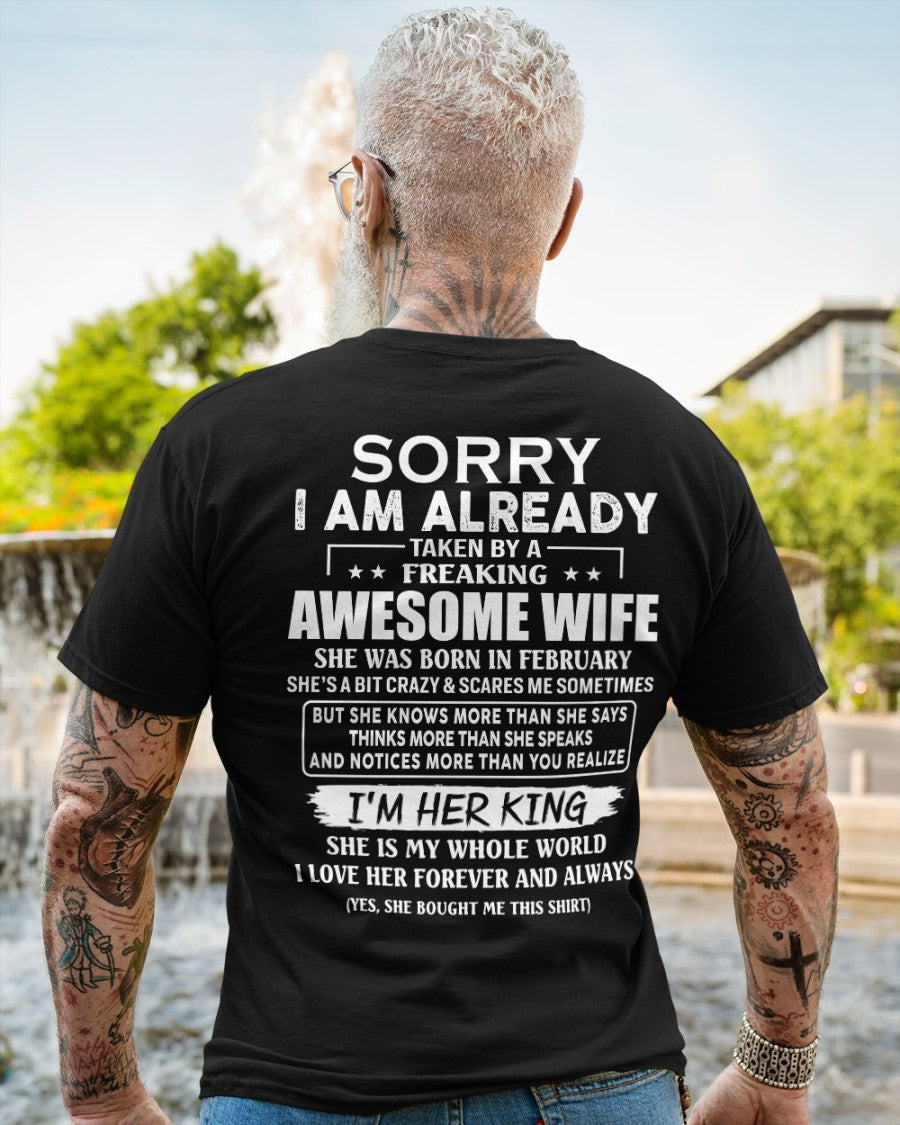 Awesome wife February - Perfect gift for husband from wife - KATE02 (SKU68-79-02)