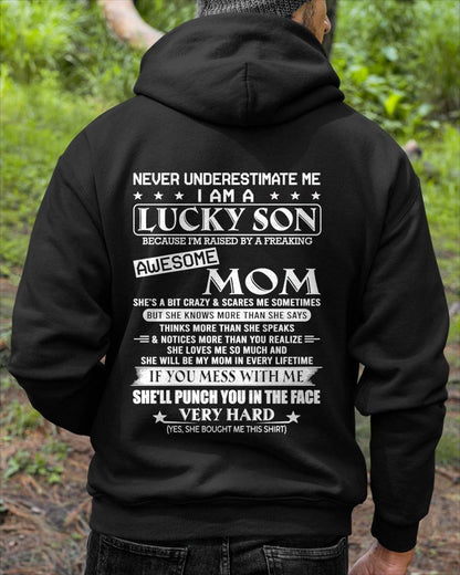 I AM A  LUCKY SON - T SHIRT- GIFT FROM MOM -NIKI00 (SKU10-36-00)