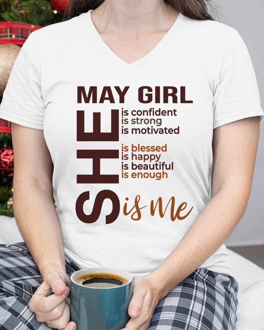 T-SHIRT - MAY GIRL - FOR WOMEN - SHE IS ME -NIKI05 (SKU2605-04-05)