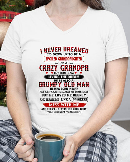 MAY - SPOILED GRANDDAUGHTER OF A CRAZY GRANDPA  - GIFT FROM GRANDPA -NIKI05 - (SKU2608-208-05)