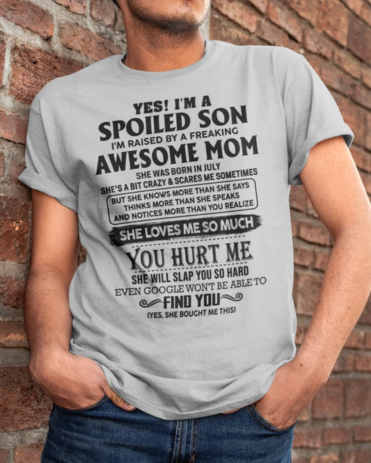 July - Awesome Mom - Perfect gift for son From Mom - KATE07 (SKU-SPW-07)