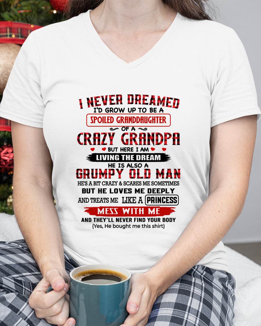 SPOILED GRANDDAUGHTER OF A CRAZY GRANDPA  - GIFT FROM GRANDPA -NIKI00 - (SKU2608-208-00)
