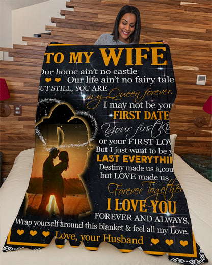 Gift for your Wife - Personalized Blanket - Best Gift - from husband
