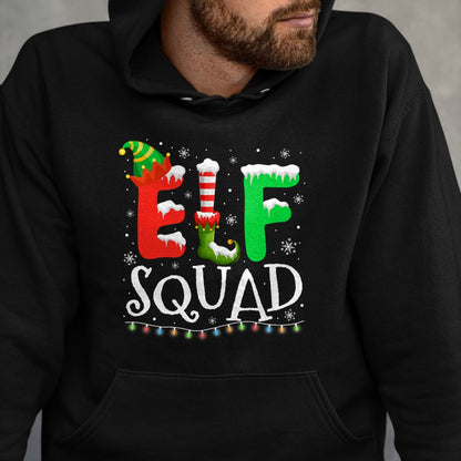 Elf Family Christmas Matching Pajamas Xmas Elf Squad T-Shirt - Christmas Unisex T-Shirt/Hoodie/Sweatshirt - HNDS00