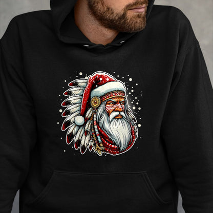 Native American T-Shirts, Vintage Native American Unisex T-Shirt/Hoodie/Sweatshirt HLT00 - Native American Santa Claus Christmas Santa Xmas T-Shirt (2)