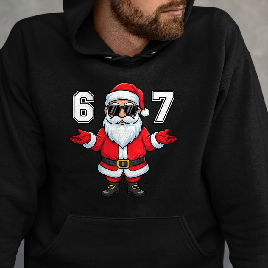 67 Meme Six Seven 6 7 Funny Santa Matching Xmas 67 Christmas T-Shirt - Christmas Unisex T-Shirt/Hoodie/Sweatshirt - HNDS00