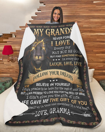 Special Gift For Your Grandson Blanket - From Grandma (SKUB09-43)