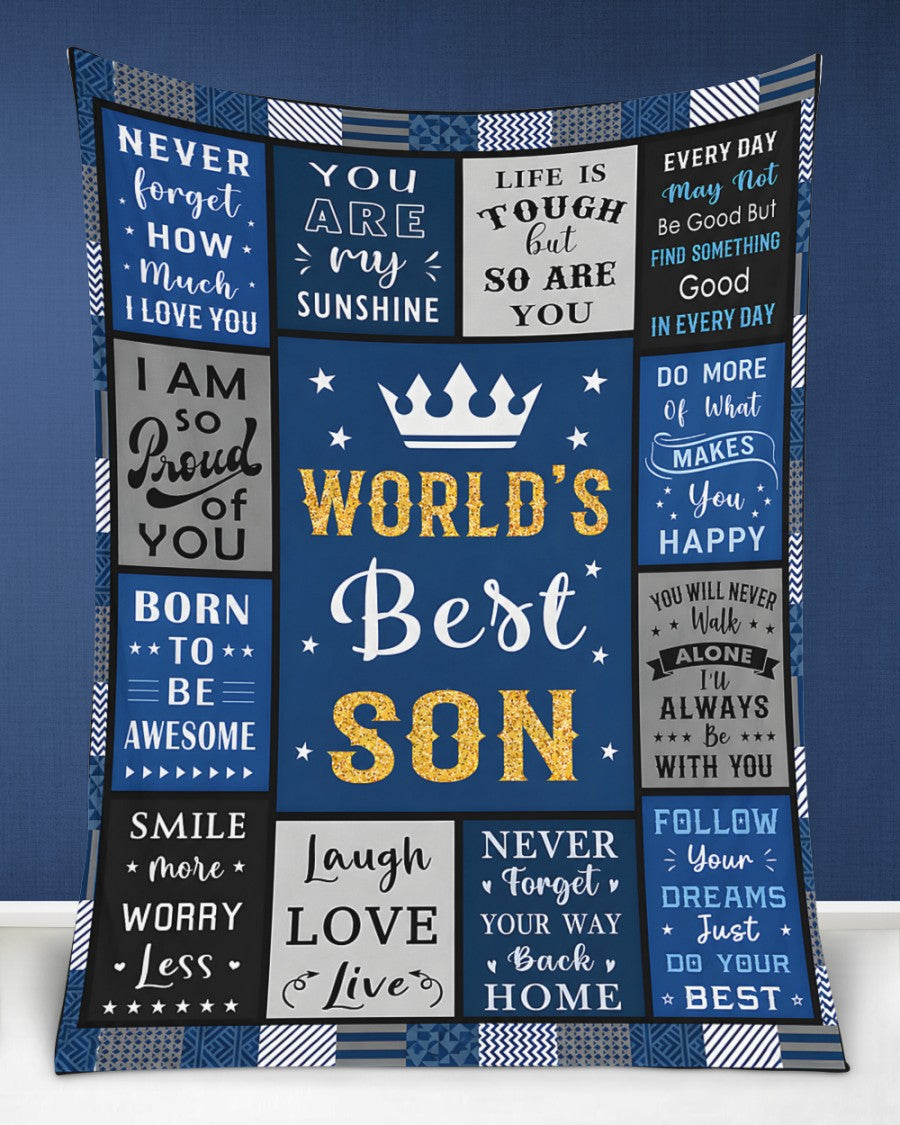 Gift For Son Blanket - Son Gifts from Mom/Dad, Son Birthday Gifts, Gift for My Son, Gifts for Grown Son - Niki ( SKU2605-190)