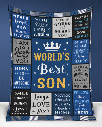Gift For Son Blanket - Son Gifts from Mom/Dad, Son Birthday Gifts, Gift for My Son, Gifts for Grown Son - Niki ( SKU2605-190)