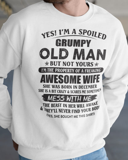Awesome wife December - Perfect gift for your husband - KATE12 (SKU96-68-12)
