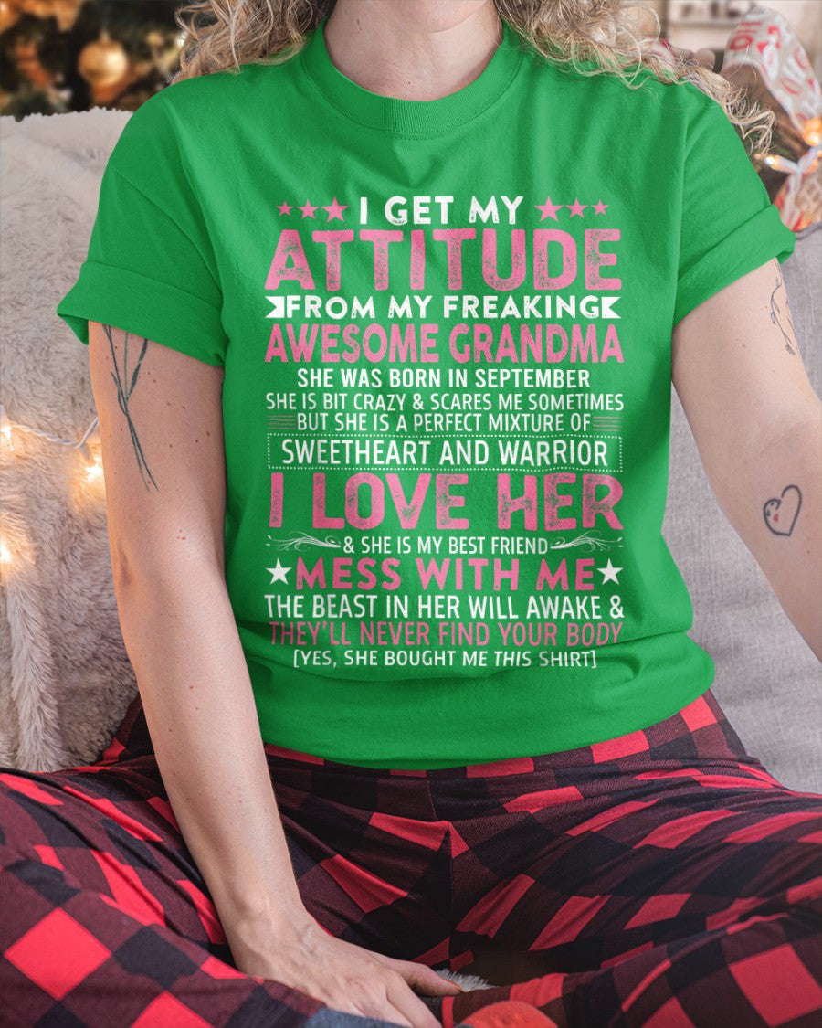 I GET MY ATTITUDE FROM MY GRANDMA SEPTEMBER EDITION – FROM GRANDMA TO GRANDDAUGHTER NTTD09 (SKU07-163-09)