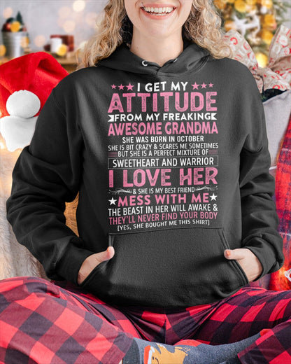 I GET MY ATTITUDE FROM MY GRANDMA OCTOBER EDITION – FROM GRANDMA TO GRANDDAUGHTER NTTD10 (SKU07-163-10)