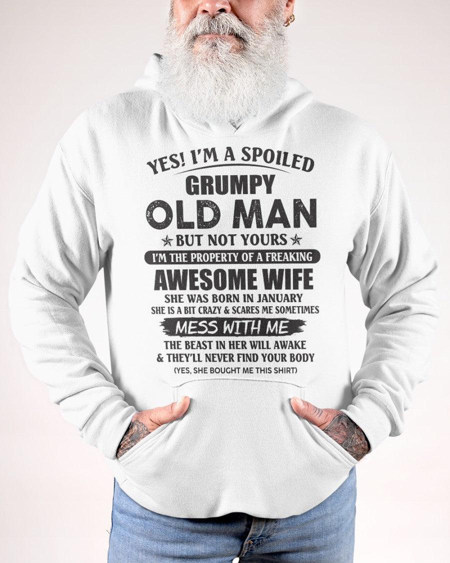 Awesome wife January - Perfect gift for your husband from wife - KATE01 (SKU96-68-01)