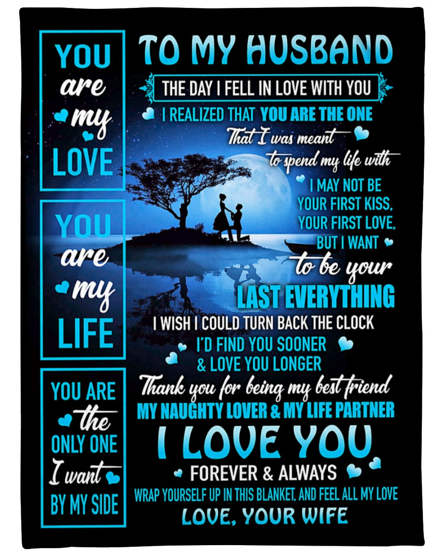 Gift for husband - from wife - blanket