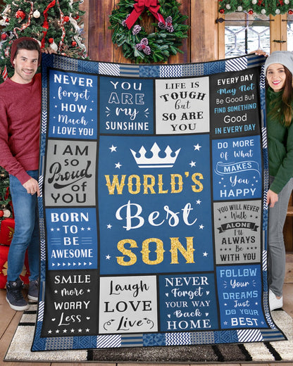 Gift For Son Blanket - Son Gifts from Mom/Dad, Son Birthday Gifts, Gift for My Son, Gifts for Grown Son - Niki ( SKU2605-190)