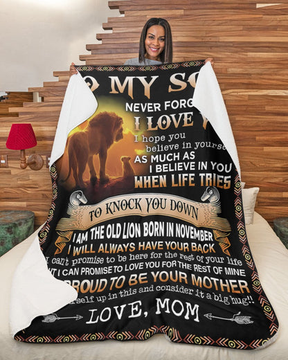 Special Gift For Your Son Blanket - From Mom (SKUB09-140-11)