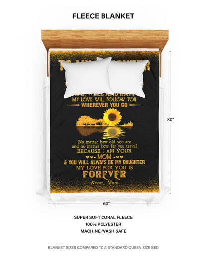 Special Gift For Your Daughter - Blanket "No matter how old you are and no matter how far you travel BECAUSE I AM YOUR MOM" - From Mom