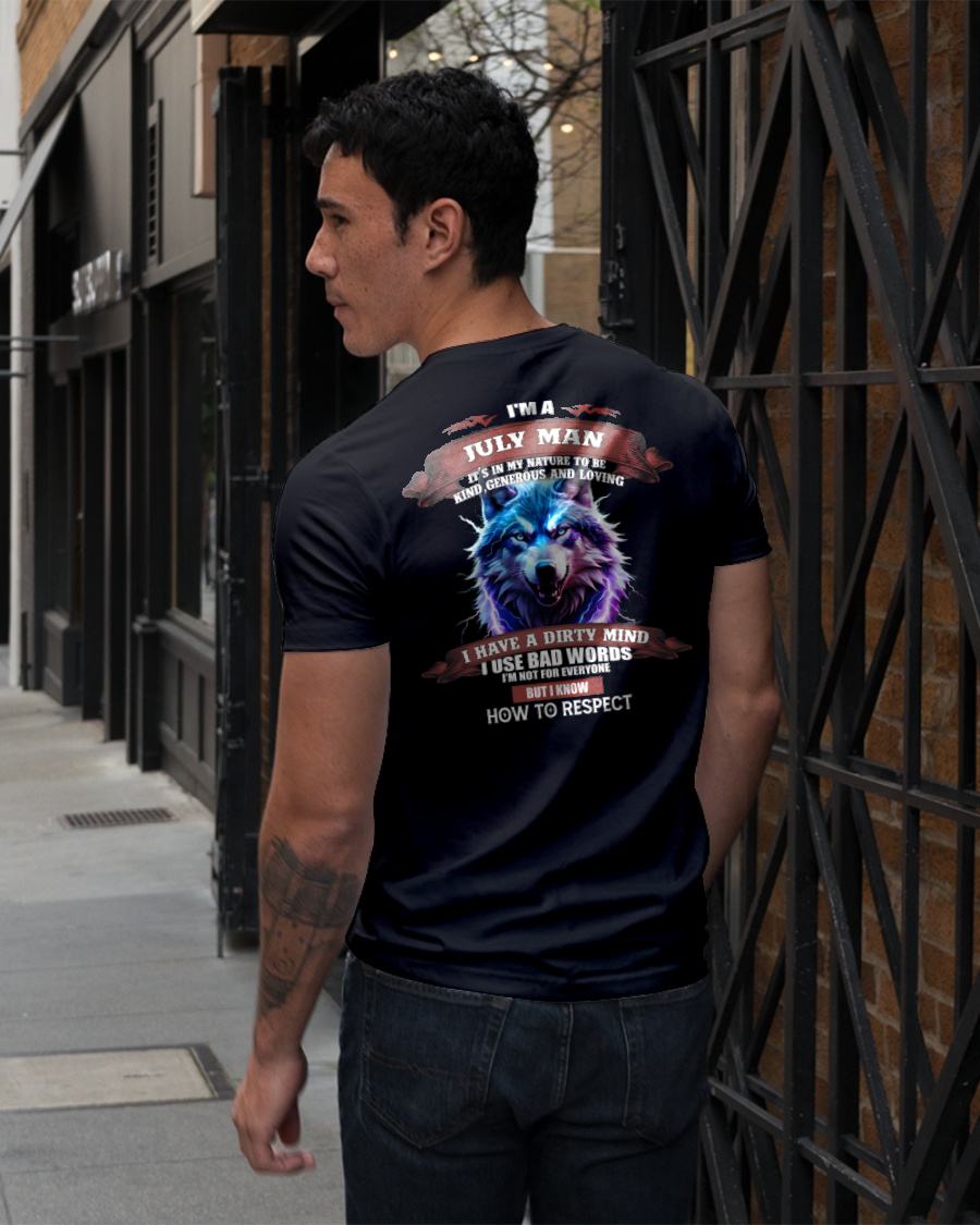 JULY - KNOW HOW TO RESPECT - BIRTHDAY T-SHIRT FOR MEN - KATE07 (SKU12-312-07)