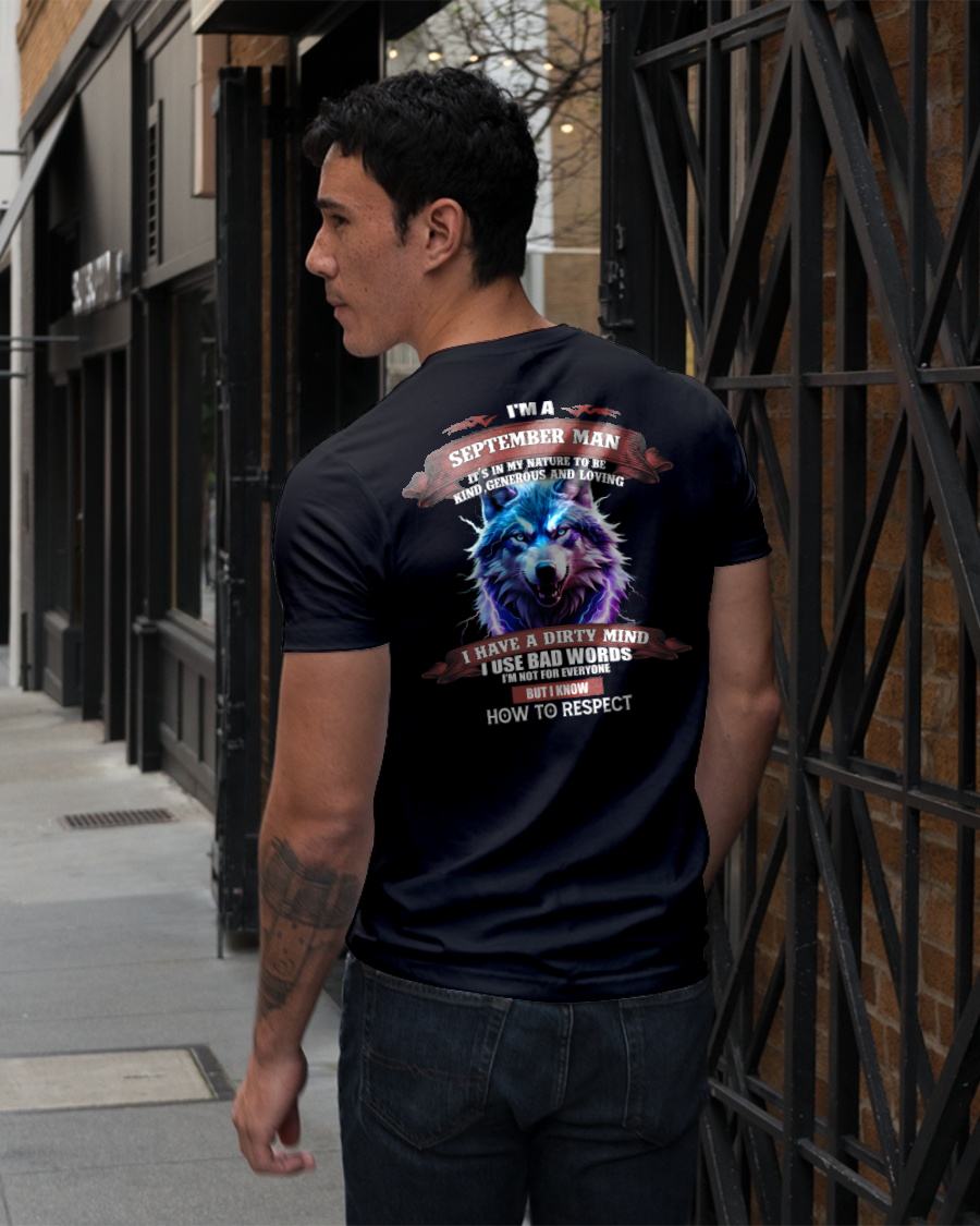 SEPTEMBER - KNOW HOW TO RESPECT - BIRTHDAY T-SHIRT FOR MEN - NIKI09 (SKU12-312-09)