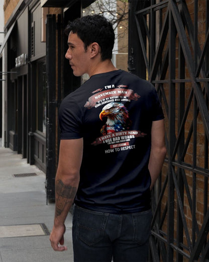NOVEMBER - KNOW HOW TO RESPECT - BIRTHDAY T-SHIRT FOR MEN - KATE11 (SKU12-311-11)
