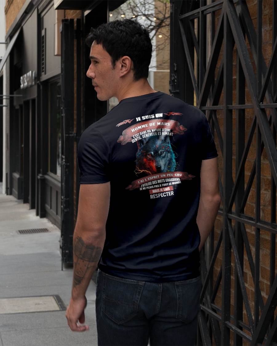 MARS - JE SAIS RESPECTER – T-SHIRT D’ANNIVERSAIRE POUR HOMME - frKATE03 (SKU12-266-03)