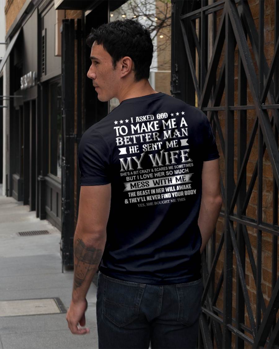 ASKED GOD TO BE A BETTER MAN - GIFT FROM WIFE - NIKI00 (SKU10-109-00)